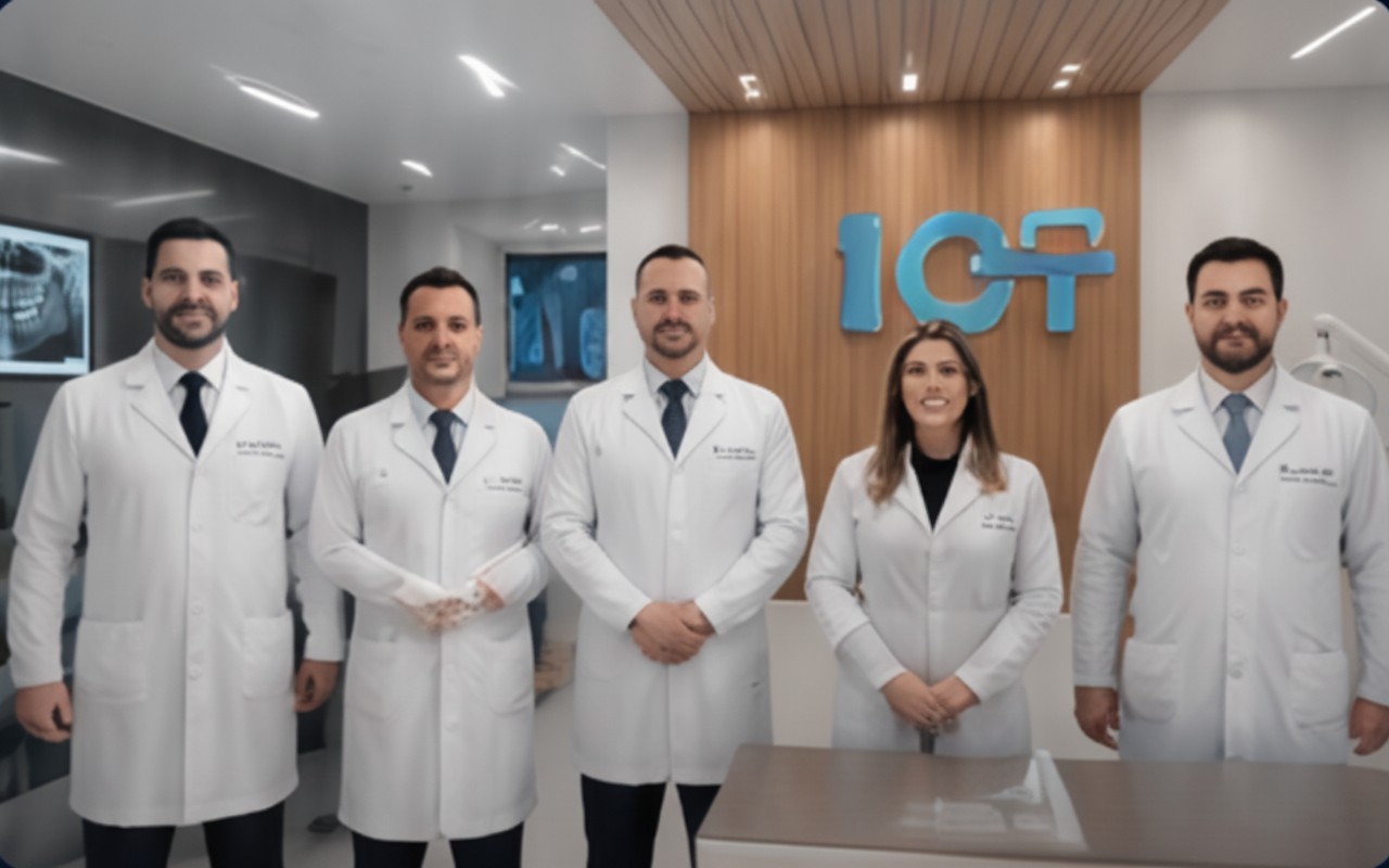 Equipe de médicos do IOT Guarapuava no consultório